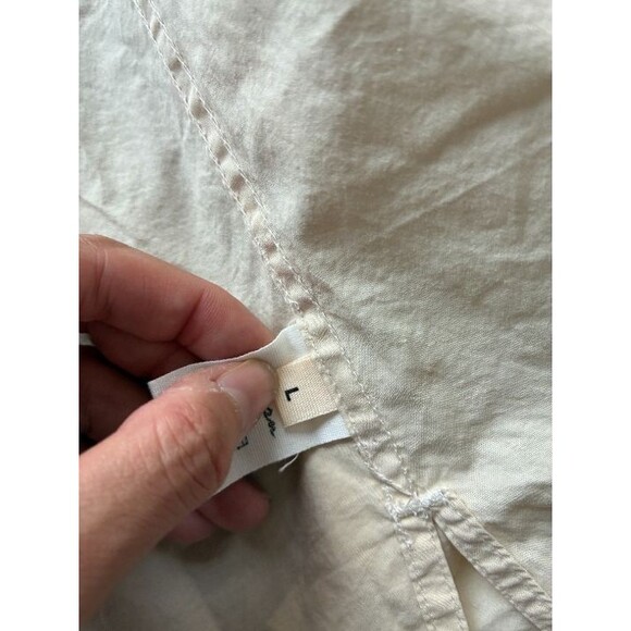 Rowan Off White Orange Cotton Button Up Shirt - Large - Picture 5 of 6